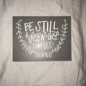 Wooden Psalm 46:10 sign